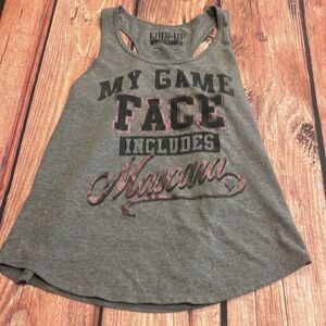 #305 Chin-Up Grey Graphic Tank Top